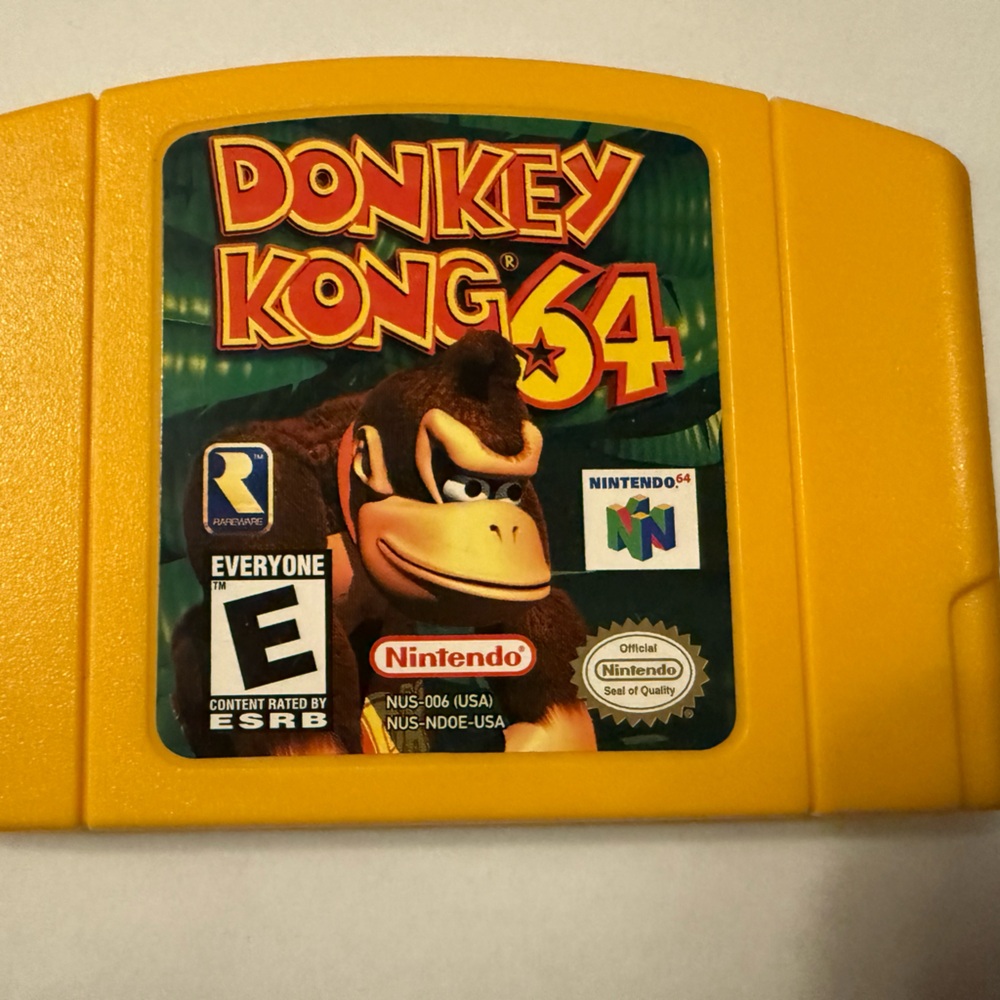 Nintendo Donkey Kong 64 Cartridge - Bright Yellow